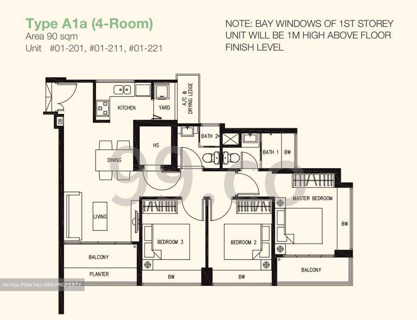 Blk 588B Park Central @ Amk (Ang Mo Kio), HDB 4 Rooms #501237151